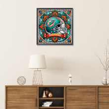 Load image into Gallery viewer, Diamond Painting - Partial Special Shaped - regular season miami dolphins (30*30CM)
