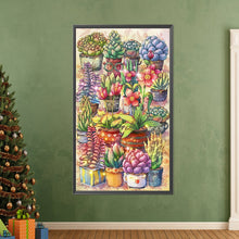 Load image into Gallery viewer, AB Diamond Painting - Full Round - Succulent potted plants (40*70CM)
