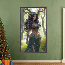 Load image into Gallery viewer, AB Diamond Painting - Full Round - Antler Girl in the Forest (40*70CM)
