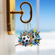 Load image into Gallery viewer, 5Pcs Acrylic Double Sided Football Cup Shoes Full Drill Keyring DIY Crafts Decor
