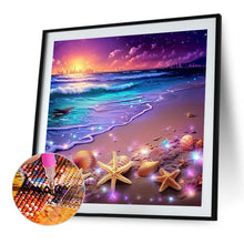 Load image into Gallery viewer, Diamond Painting - Full Round - Sunset beach starfish shells (40*40CM)
