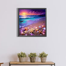 Load image into Gallery viewer, Diamond Painting - Full Round - Sunset beach starfish shells (40*40CM)
