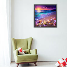 Load image into Gallery viewer, Diamond Painting - Full Round - Sunset beach starfish shells (40*40CM)
