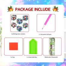 Load image into Gallery viewer, 6Pcs Independence Day Flag Tree Fridge Stickers Diamond Painting Fridge Magnet
