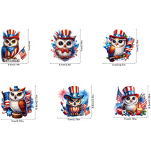 Load image into Gallery viewer, 6Pcs Independence Day Flag Tree Fridge Stickers Diamond Painting Fridge Magnet
