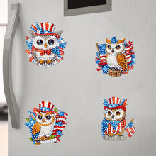 Load image into Gallery viewer, 6Pcs Independence Day Flag Tree Fridge Stickers Diamond Painting Fridge Magnet
