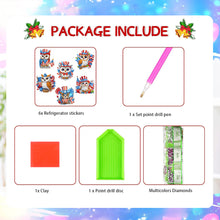 Load image into Gallery viewer, 6Pcs Independence Day Flag Tree Fridge Stickers Diamond Painting Fridge Magnet
