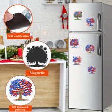 Load image into Gallery viewer, 6Pcs Independence Day Flag Tree Fridge Stickers Diamond Painting Fridge Magnet
