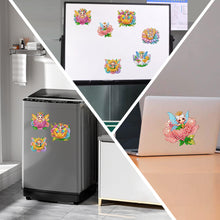 Load image into Gallery viewer, 6Pcs Acrylic Cartoon Animal Diamond Art Fridge Magnet Diamond Art Magnets Decals
