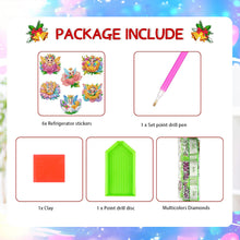 Load image into Gallery viewer, 6Pcs Acrylic Cartoon Animal Diamond Art Fridge Magnet Diamond Art Magnets Decals
