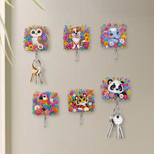 Load image into Gallery viewer, 6Pcs Acrylic Animal &amp; Flower Diamond Art Craft Wall Hooks Diamond Painting Hooks
