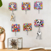 Load image into Gallery viewer, 6Pcs Acrylic Animal &amp; Flower Diamond Art Craft Wall Hooks Diamond Painting Hooks
