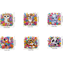 Load image into Gallery viewer, 6Pcs Acrylic Animal &amp; Flower Diamond Art Craft Wall Hooks Diamond Painting Hooks
