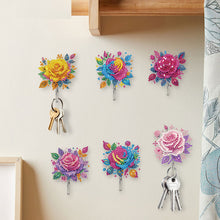 Load image into Gallery viewer, 6Pcs Acrylic Animal &amp; Flower Diamond Art Craft Wall Hooks Diamond Painting Hooks
