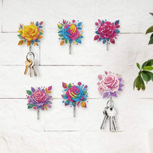 Load image into Gallery viewer, 6Pcs Acrylic Animal &amp; Flower Diamond Art Craft Wall Hooks Diamond Painting Hooks
