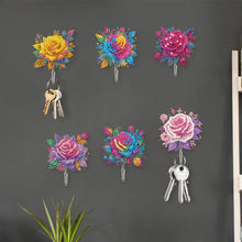 Load image into Gallery viewer, 6Pcs Acrylic Animal &amp; Flower Diamond Art Craft Wall Hooks Diamond Painting Hooks
