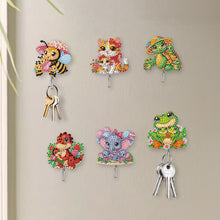 Load image into Gallery viewer, 6Pcs Acrylic Animal &amp; Flower Diamond Art Craft Wall Hooks Diamond Painting Hooks
