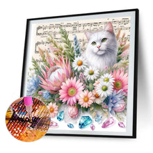Load image into Gallery viewer, 2pcs AB Diamond Painting - Full Round - white cat lizard (40*40CM)
