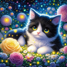 Load image into Gallery viewer, Diamond Painting - Full Round - Cats and fireflies (30*30CM)
