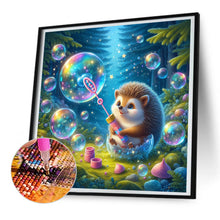 Load image into Gallery viewer, Diamond Painting - Full Round - Hedgehog blowing bubbles (30*30CM)
