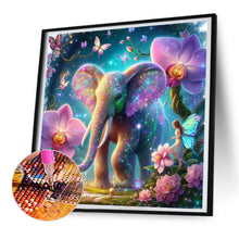 Load image into Gallery viewer, Diamond Painting - Full Round - elephant and flower (30*30CM)

