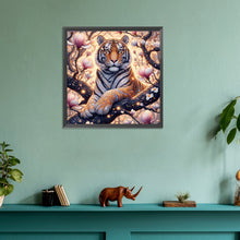 Load image into Gallery viewer, Diamond Painting - Full Round - tiger and kapok (30*30CM)
