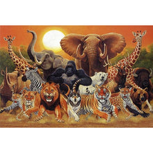 Load image into Gallery viewer, Diamond Painting - Full Round - tropical animals (60*40CM)
