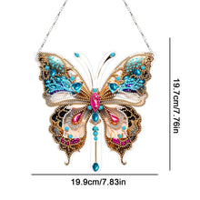 Load image into Gallery viewer, Double Sided Butterfly Diamond Painting Hanging Pendant DIY Diamond Art Pendant

