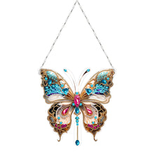 Load image into Gallery viewer, Double Sided Butterfly Diamond Painting Hanging Pendant DIY Diamond Art Pendant
