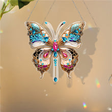 Load image into Gallery viewer, Double Sided Butterfly Diamond Painting Hanging Pendant DIY Diamond Art Pendant
