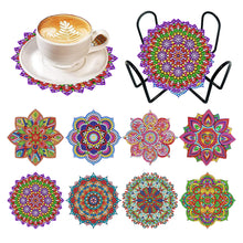 Load image into Gallery viewer, 8Pcs Acrylic Mandala DIY Diamond Art Coaster Diamond Dot Kits Art Craft Supplies
