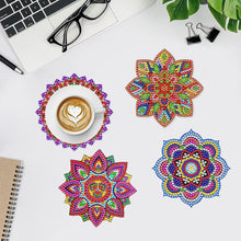 Load image into Gallery viewer, 8Pcs Acrylic Mandala DIY Diamond Art Coaster Diamond Dot Kits Art Craft Supplies
