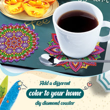 Load image into Gallery viewer, 8Pcs Acrylic Mandala DIY Diamond Art Coaster Diamond Dot Kits Art Craft Supplies
