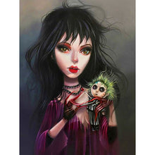 Load image into Gallery viewer, Diamond Painting - Full Round - Horror doll girl (30*40CM)
