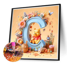 Load image into Gallery viewer, Diamond Painting - Full Round - Yellow Rose Butterfly Winnie the Pooh Letters (40*40CM)
