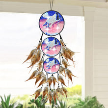 Load image into Gallery viewer, Wolf Feather Wind Chime 5D DIY Diamond Painting Dots Pendant for Home Wall Decor
