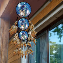 Load image into Gallery viewer, Wolf Feather Wind Chime 5D DIY Diamond Painting Dots Pendant for Home Wall Decor
