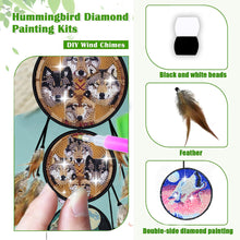 Load image into Gallery viewer, Wolf Feather Wind Chime 5D DIY Diamond Painting Dots Pendant for Home Wall Decor

