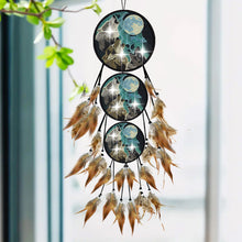 Load image into Gallery viewer, Wolf Feather Wind Chime 5D DIY Diamond Painting Dots Pendant for Home Wall Decor
