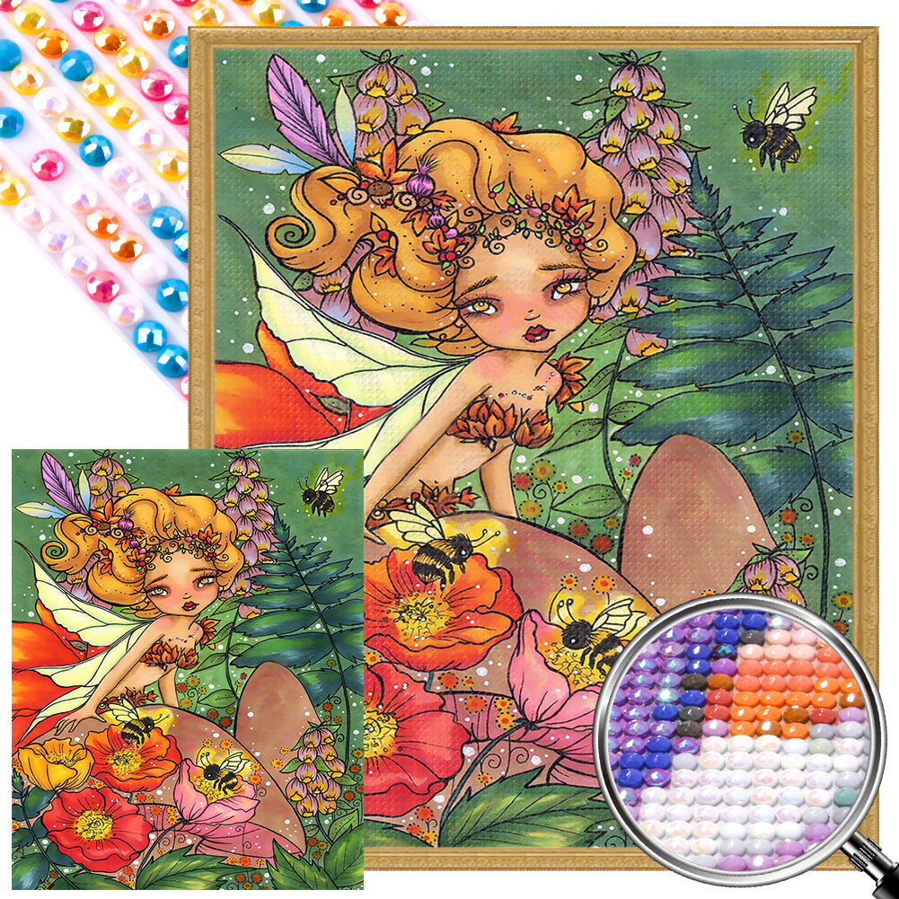 AB Diamond Painting - Full Round - flower elf (40*50CM)