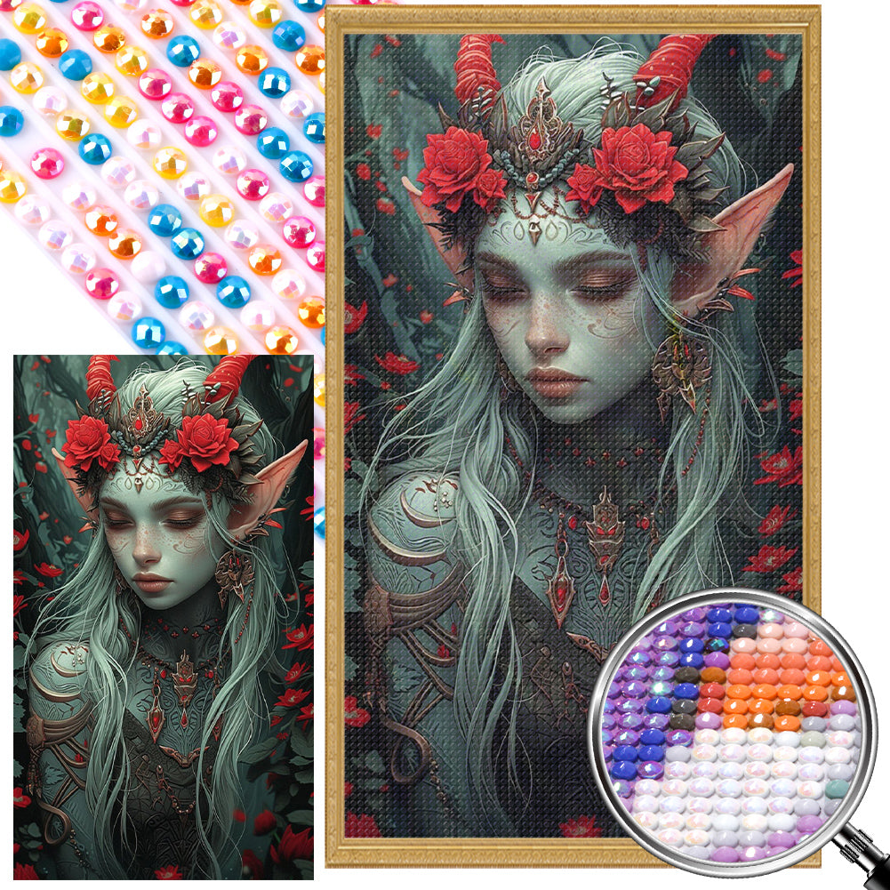 AB Diamond Painting - Full Round - night elf girl (40*70CM)