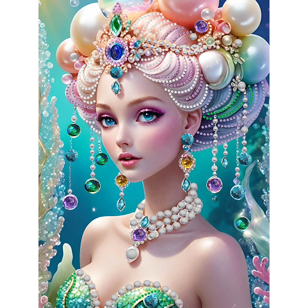 Diamond Painting - Partial Special Shaped - Lady (30*40CM)