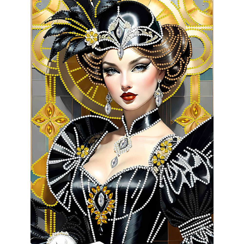 Diamond Painting - Partial Special Shaped - Lady (30*40CM)