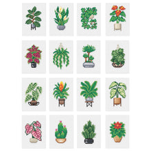 Load image into Gallery viewer, 16pcs Square Diamond Painting Set - Fresh green plants (16*20CM)
