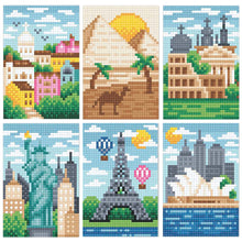 Load image into Gallery viewer, 6pcs Square Diamond Painting Set - Historical sites (13*16CM)
