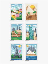 Load image into Gallery viewer, 6pcs Square Diamond Painting Set - Historical sites (13*16CM)
