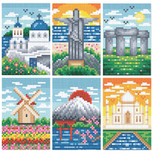 Load image into Gallery viewer, 6pcs Square Diamond Painting Set - Historical sites (14*18CM)
