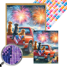 Load image into Gallery viewer, AB Diamond Painting - Full Square - Independence Day dog (40*40CM)
