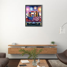 Load image into Gallery viewer, AB Diamond Painting - Full Square - Independence Day dog (40*40CM)
