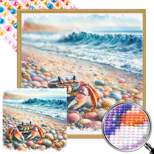AB Diamond Painting - Full Round - Summer Beach¡¤Crab (40*40CM)